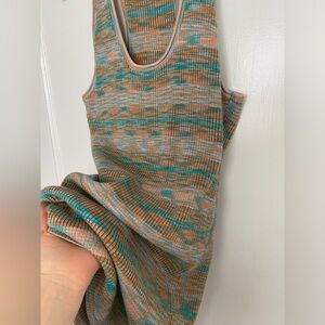 NWOT Anthropologie Space-Dye Rib Knit Tank Dress XSP